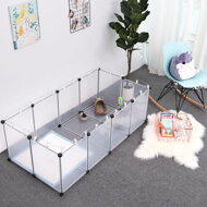 Gard pentru animale mici din plastic transparent BEN, 143x71x47cm, transparent