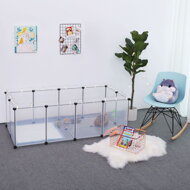 Gard pentru animale mici din plastic transparent BEN, 143x71x47cm, transparent