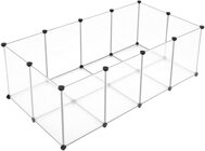Gard pentru animale mici din plastic transparent BEN, 143x71x47cm, transparent