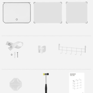 Organizator pentru pantofi KIMBERLY, 10 compartimente, alb/transparent