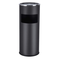 Scrumieră cu coș de gunoi SMOKE, 60,5x24,5 cm, negru