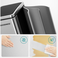 Coș pentru separarea deșeurilor SORT 30l (2×15l), argintiu/negru