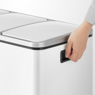 Coș de reciclare SORT 54L (3x18L) + saci de gunoi, alb