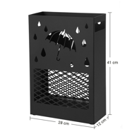 Suport metalic pentru umbrele RAIN, 28x12x41cm, negru