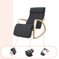Scaun balansoar SWING, capacitate max. 150kg, 67x115x91cm, antracit