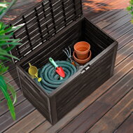 Cutie de depozitare WOODEBOX, 190L, 78x44x55cm, maro închis