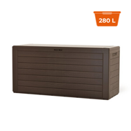 Cutie de depozitare WOODEBOX, 280L, 120x46x57cm, maro închis  