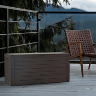 Cutie de depozitare WOODEBOX, 280L, 120x46x57cm, maro închis  