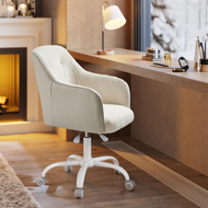 Scaun de birou SABINA, max. 110 kg, alb/bej