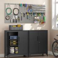 Dulap metalic multifuncțional RAVEN, 40x80x90 cm, negru