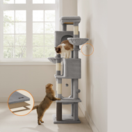 Copac pentru pisici TRISTAN, 57x45x175 cm, gri