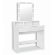 Măsuță de toaletă VANESA cu iluminare, 80x40x145cm, albă  
