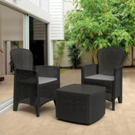 Set de grădină TREE, 3 piese, culoare antracit