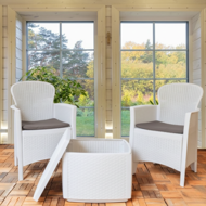 Set de grădină TREE, 3 piese, albă