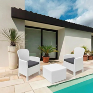 Set de grădină TREE, 3 piese, albă