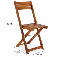 Mobilier de balcon, set de scaune VITEK 2+1 din lemn de acacia
