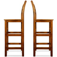 Scaune de bar OSLO cu spătare, 2 buc., 40,5x36x110cm, maro natural  