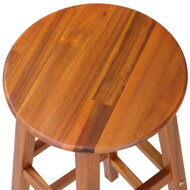 Scaune de bar OSLO, 2 buc., 34x76cm, maro natural  