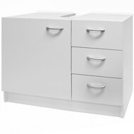 Dulap sub chiuvetă cu 3 sertare SILKE, 63x30x54cm, alb