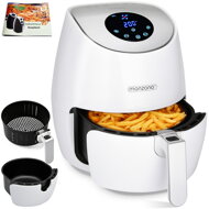Friteuza cu aer cald albă 9 în 1 cu afișaj tactil 1485 W 3,6 l JR03