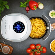 Friteuza cu aer cald albă 9 în 1 cu afișaj tactil 1485 W 3,6 l JR03
