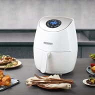 Friteuza cu aer cald albă 9 în 1 cu afișaj tactil 1485 W 3,6 l JR03