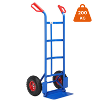 Cărucior pliabil CART cu anvelope pneumatice, max. 200kg, albastru