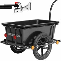 Remorcă pentru bicicletă TERY, 90L, 61x153x90cm, negru