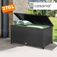 Ladă de depozitare din poliratan RICCO, 122x56x61cm, negru