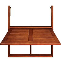 Masă suspendată pentru balcon HANS, 65x45x87cm, maro  