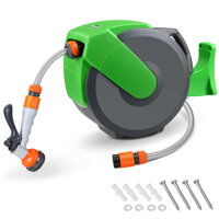 Tambur pentru furtun, 20 m, verde