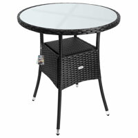 Masă de grădină RENO, Ø60cm, neagră  