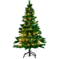 Brad artificial de Crăciun RUDOLPH cu luminițe, 150 cm, verde