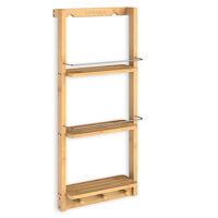 Raft suspendat pentru baie BAMBOO, 28,5x10x70cm, 3 rafturi, maro  