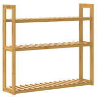 Raft de bambus pentru perete KAREN, 3 niveluri, 60x15x54cm, maro  