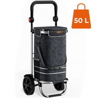 Geantă de cumpărături pe roți EASY, 50L, negru