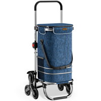 Geantă de cumpărături pe roți pentru scări COMFORT, 50L, albastru