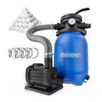 Filtrare cu nisip pentru piscina AQUA cu bile filtrante, 5 000 l/h, albastru