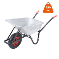 Roabă BARRY zincată, capacitate max. 100l/250kg, argintiu/negru