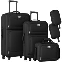 Set de valize de călătorie TRAVEL, 5 piese, negru