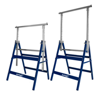 Capre telescopice de schelă DANNY, set 2 bucăți, max. 200 kg, 60 x 56 x 81-130cm, argintiu/albastru