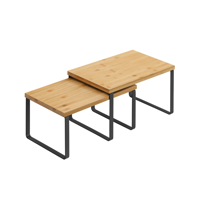 Set de organizatoare din bambus CEZAR, 2 piese, maro/negru