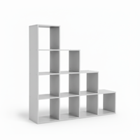 Poliță de depozitare, raft KALLA, 129,5x29x129,5cm, alb