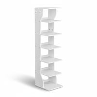 Suport pantofi CINDY, 6 niveluri, 30x26.4x110.4cm, alb