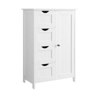 Dulap pentru baie cu 4 sertare și poliță PAULA, 55x30x81cm, alb