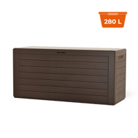 Cutie de depozitare WOODEBOX, 280L, 120x46x57cm, maro închis  