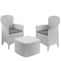 Set de grădină TREE, 3 piese, albă