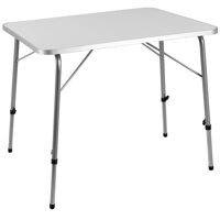 Masă de camping pliabilă FOKA, 80x54x51-70cm, alb