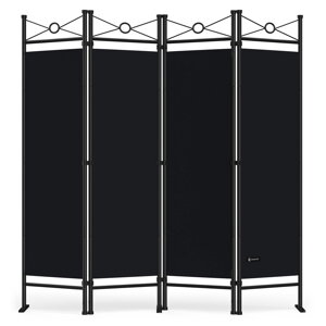 Paravan LUCCA, 163x180cm, negru
