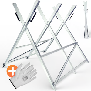 Capră de tăiat lemne ALBERT, 83x81x88cm, argintiu